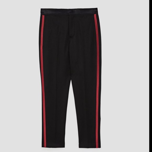 NWT ZARA TROUSERS WITH SIDE STRIPE 100%WOOL - Picture 5 of 11